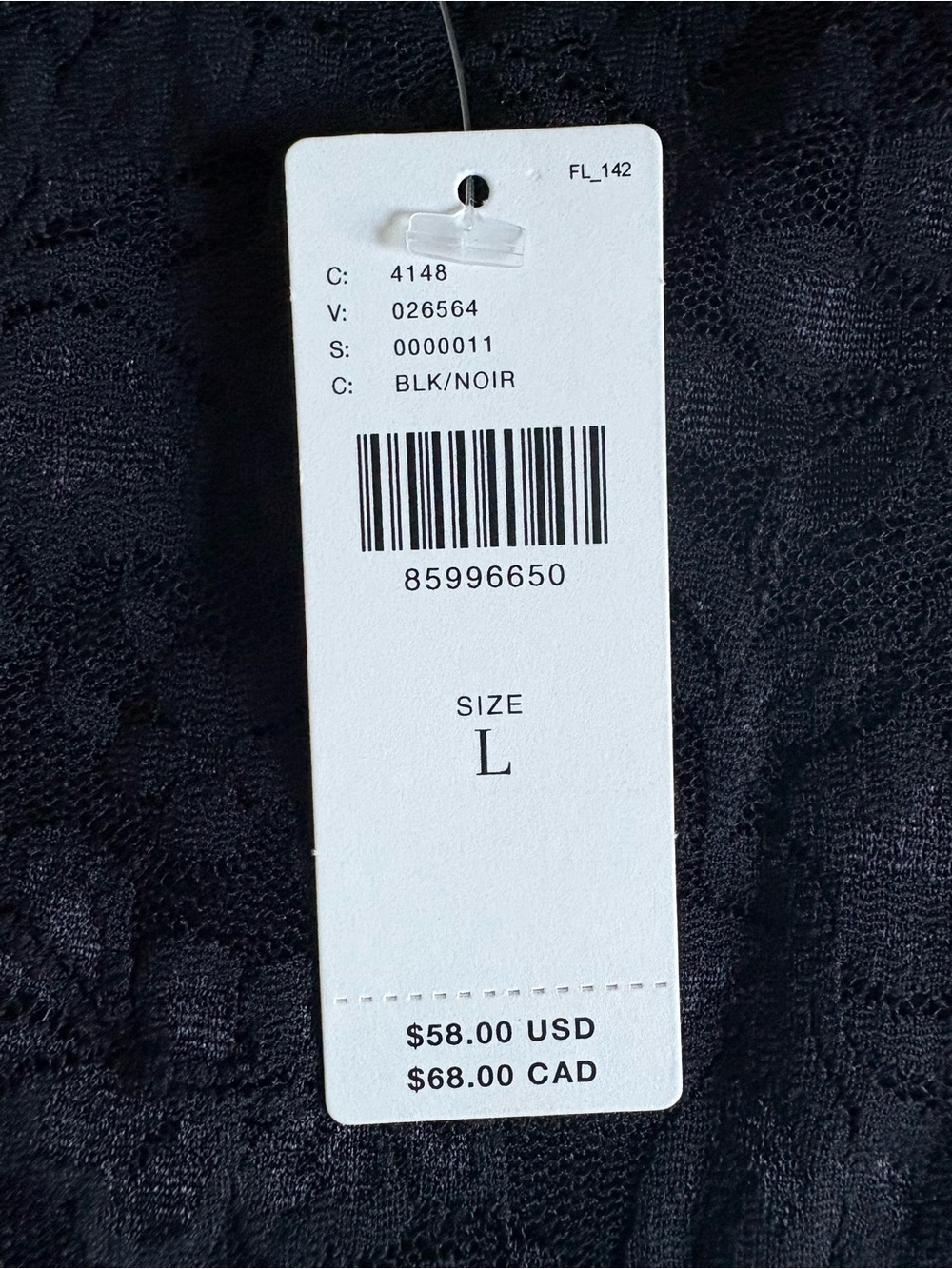 Anthropologie Black Floral Lace Long-Sleeve Top - Picture 4 of 7